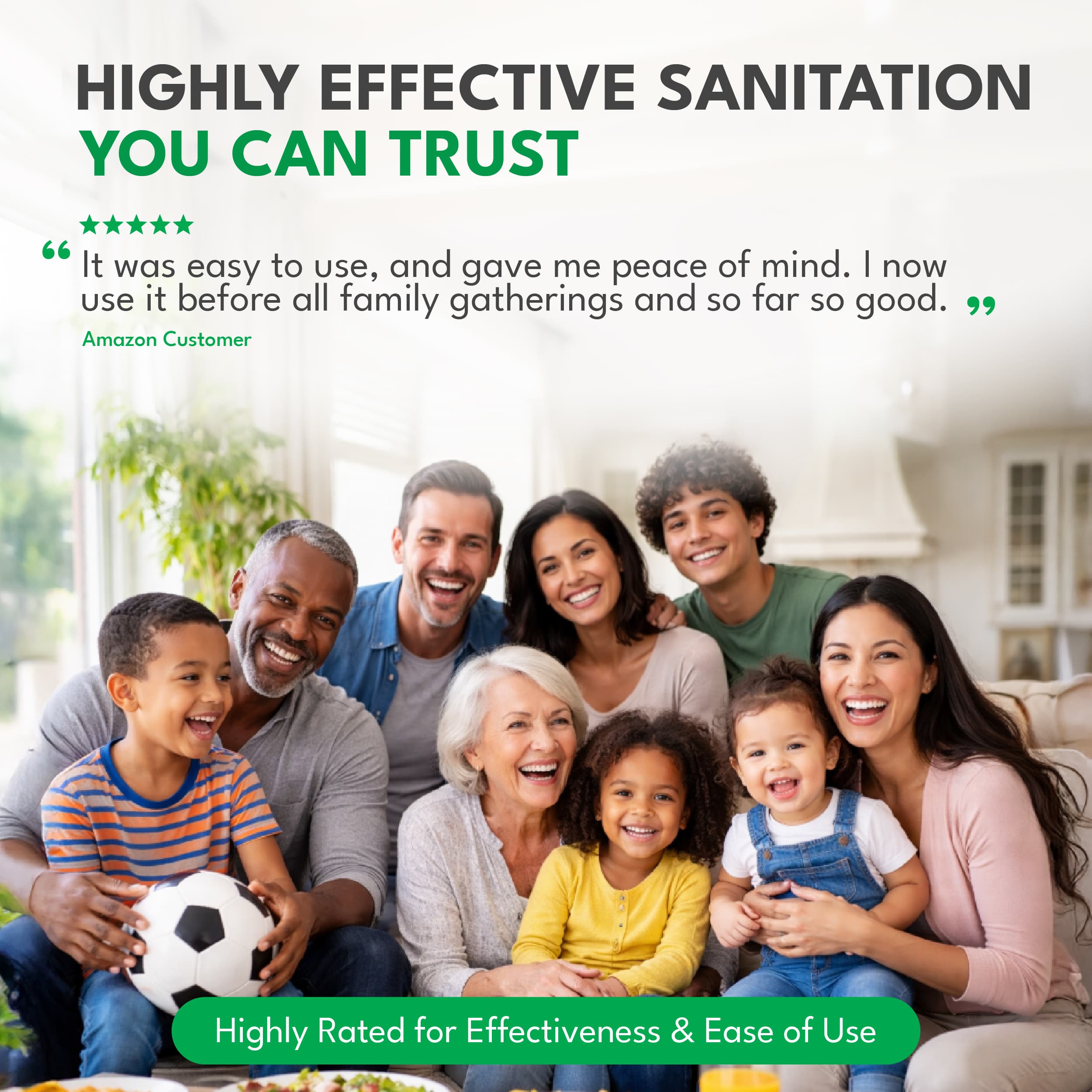 Highly effective sanitation you can trust — five-star rated by families