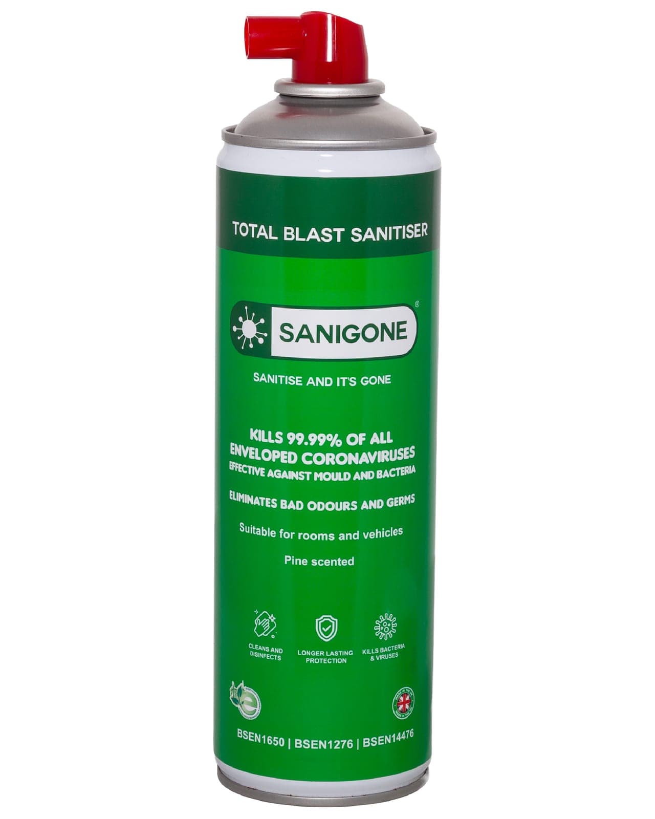 Sanigone Total Blast disinfectant sanitising spray can, 500ml