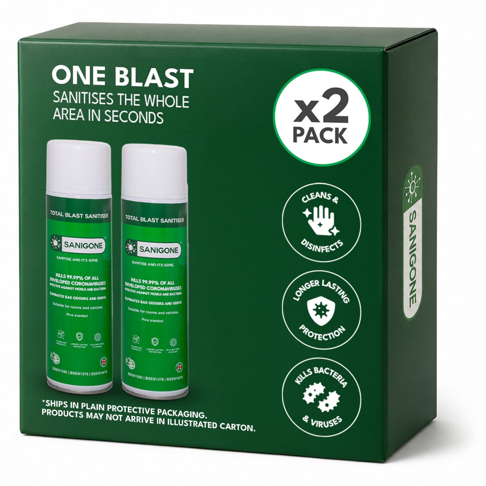 Sanigone Total Blast — double pack of 2 cans